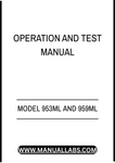 MODEL 953ML AND 959ML SHOVEL LOGGER OPERATION AND TEST MANUAL - PDF