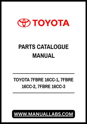 TOYOTA 7FBRE 16CC-1, 7FBRE 16CC-2, 7FBRE 16CC-3 REACH TRUCK SPARE PARTS CATALOGUE MANUAL - PDF FILE