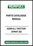 AGRIFULL TRATTORI SPRINT 350 PARTS CATALOGUE MANUAL - PDF FILE