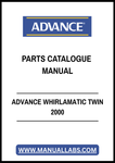 ADVANCE WHIRLAMATIC TWIN 2000 PARTS CATALOGUE MANUAL - PDF FILE