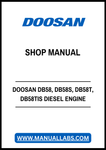 DOOSAN DB58, DB58S, DB58T, DB58TIS DIESEL ENGINE SHOP MANUAL - PDF FILE