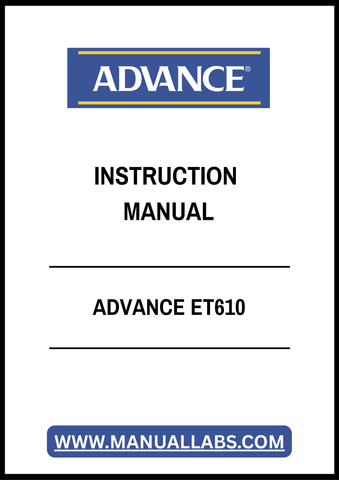 ADVANCE ET610 INSTRUCTION MANUAL - PDF FILE