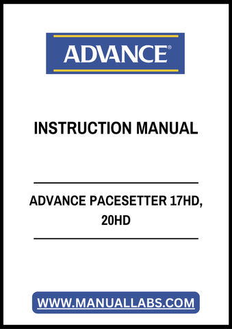 ADVANCE PACESETTER 17HD, 20HD INSTRUCTION MANUAL - PDF FILE