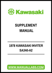 1978 KAWASAKI INVITER SA340-A2 SUPPLEMENT MANUAL - PDF FILE