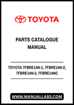 TOYOTA 7FBRE14N-1, 7FBRE14N-2, 7FBRE14N-3, 7FBRE14NC REACH TRUCK SPARE PARTS CATALOGUE MANUAL - PDF FILE