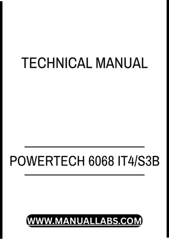 POWERTECH 6068 IT4/S3B DIESEL ENGINE LEVEL 21 ECU TECHNICAL MANUAL - PDF FILE