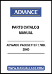 ADVANCE PACESETTER 17HD, 20HD PARTS CATALOG MANUAL - PDF FILE
