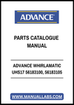 ADVANCE WHIRLAMATIC UHS17 56183100, 56183105 PARTS CATALOGUE MANUAL - PDF FILE