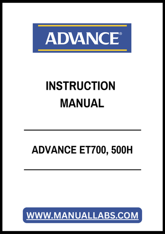 ADVANCE ET700, 500H INSTRUCTION MANUAL - PDF FILE