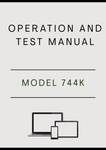 MODEL 744K LOADER OPERATION AND TEST MANUAL - PDF