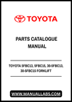 TOYOTA 5FBC13, 5FBC15, 30-5FBC13, 30-5FBC15 FORKLIFT TRUCK PARTS CATALOGUE MANUAL - PDF FILE