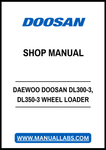DAEWOO DOOSAN DL300-3, DL350-3 WHEEL LOADER SHOP MANUAL - PDF FILE