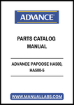 ADVANCE PAPOOSE HA500, HA500-5 PARTS CATALOG MANUAL - PDF FILE