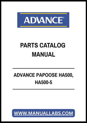ADVANCE PAPOOSE HA500, HA500-5 PARTS CATALOG MANUAL - PDF FILE