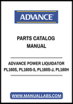 ADVANCE POWER LIQUIDATOR PL160S, PL160S-5, PL160S-J, PL160H PARTS CATALOG MANUAL - PDF FILE