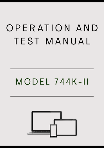 MODEL 744K-II LOADER OPERATION AND TEST MANUAL - PDF