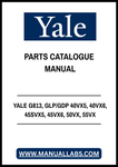 YALE G813, GLP/GDP 40VX5, 40VX6, 45SVX5, 45VX6, 50VX, 55VX EUROPE FORKLIFT PARTS CATALOGUE MANUAL - PDF FILE