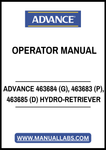 ADVANCE 463684 (G), 463683 (P), 463685 (D) HYDRO-RETRIEVER OPERATOR MANUAL – PDF FILE