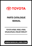 TOYOTA 4FB20, 4FB25, 4FB30, 4FBJ20,4FBJ25, 4FBJ30 FORKLIFT TRUCK PARTS CATALOGUE MANUAL - PDF FILE