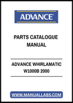ADVANCE WHIRLAMATIC W1000B 2000 PARTS CATALOGUE MANUAL - PDF FILE