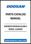 DAEWOO DOOSAN DL300-3 WHEEL LOADER PARTS CATALOG MANUAL - PDF FILE