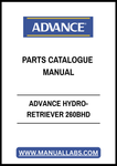 ADVANCE HYDRO-RETRIEVER 260BHD PARTS CATALOGUE MANUAL - PDF FILE