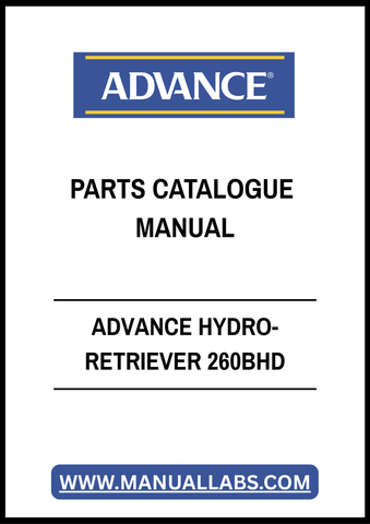ADVANCE HYDRO-RETRIEVER 260BHD PARTS CATALOGUE MANUAL - PDF FILE