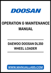 DAEWOO DOOSAN DL350 WHEEL LOADER OPERATION & MAINTENANCE MANUAL - PDF FILE