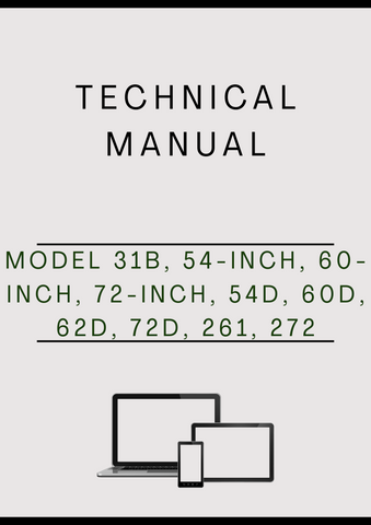 MODEL 31B, 54-INCH, 60-INCH, 72-INCH, 54D, 60D, 62D, 72D, 261, 272, 74, 84, 47 AND 59 SNOWBLOWER TECHNICAL MANUAL - PDF