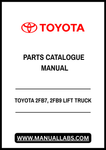 TOYOTA 2FB7, 2FB9 LIFT TRUCK PARTS CATALOGUE MANUAL - PDF FILE