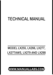 MODEL LX255, LX266, LX277, LX277AWS, LX279 AND LX288 LAWN TRACTOR TECHNICAL MANUAL - PDF