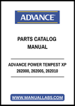 ADVANCE POWER TEMPEST XP 262000, 262005, 262010 PARTS CATALOG MANUAL - PDF FILE
