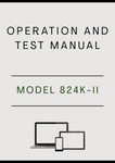 MODEL 824K-II 4WD LOADER OPERATION AND TEST MANUAL - PDF