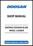 DAEWOO DOOSAN DL350 WHEEL LOADER SHOP MANUAL - PDF FILE