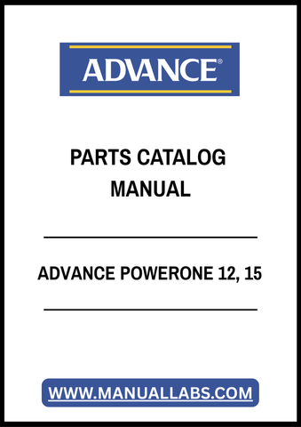 ADVANCE POWERONE 12, 15 PARTS CATALOG MANUAL - PDF FILE