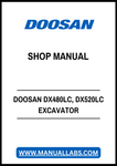 DOOSAN DX480LC, DX520LC EXCAVATOR SHOP MANUAL - PDF FILE