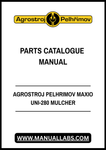 AGROSTROJ PELHRIMOV MAXIO UNI-280 MULCHER PARTS CATALOGUE MANUAL - PDF FILE
