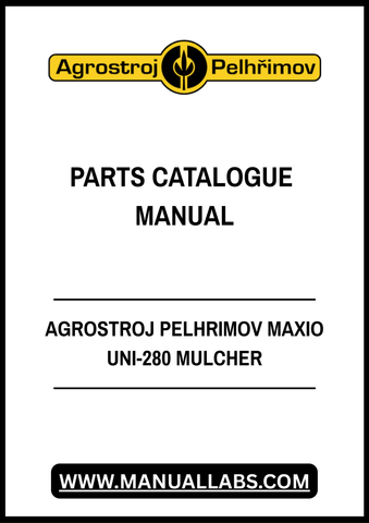 AGROSTROJ PELHRIMOV MAXIO UNI-280 MULCHER PARTS CATALOGUE MANUAL - PDF FILE