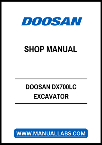 DOOSAN DX700LC EXCAVATOR SHOP MANUAL - PDF FILE