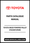 TOYOTA SM12S POWERED PALLET STACKER SPARE PARTS CATALOGUE MANUAL - PDF FILE