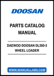 DAEWOO DOOSAN DL350-3 WHEEL LOADER PARTS CATALOG MANUAL - PDF FILE