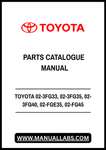 TOYOTA 02-3FG33, 02-3FG35, 02-3FG40, 02-FGE35, 02-FG45 FORKLIFT TRUCK PARTS CATALOGUE MANUAL - PDF FILE