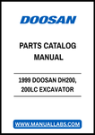 1999 DOOSAN DH200, 200LC EXCAVATOR PARTS CATALOG MANUAL - PDF FILE