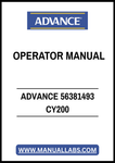 ADVANCE 56381493 CY200 OPERATOR MANUAL – PDF FILE