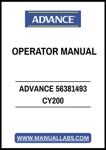 ADVANCE 56381493 CY200 OPERATOR MANUAL – PDF FILE