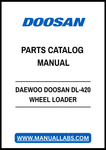 DAEWOO DOOSAN DL-420 WHEEL LOADER PARTS CATALOG MANUAL - PDF FILE