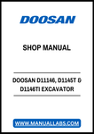 DOOSAN D11146, D1145T & D1146TI EXCAVATOR DIESEL ENGINE SHOP MANUAL - PDF FILE