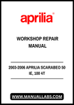 2003-2006 APRILIA SCARABEO 50 IE, 100 4T WORKSHOP REPAIR MANUAL - PDF FILE