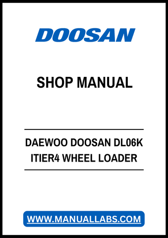 DAEWOO DOOSAN DL06K ITIER4 WHEEL LOADER ENGINE SHOP MANUAL 950106-00344 - PDF FILE