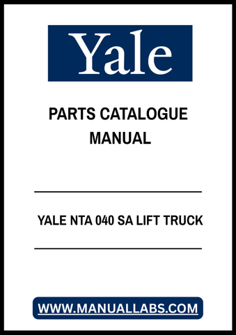 YALE NTA 040 SA LIFT TRUCK PARTS CATALOGUE MANUAL - PDF FILE